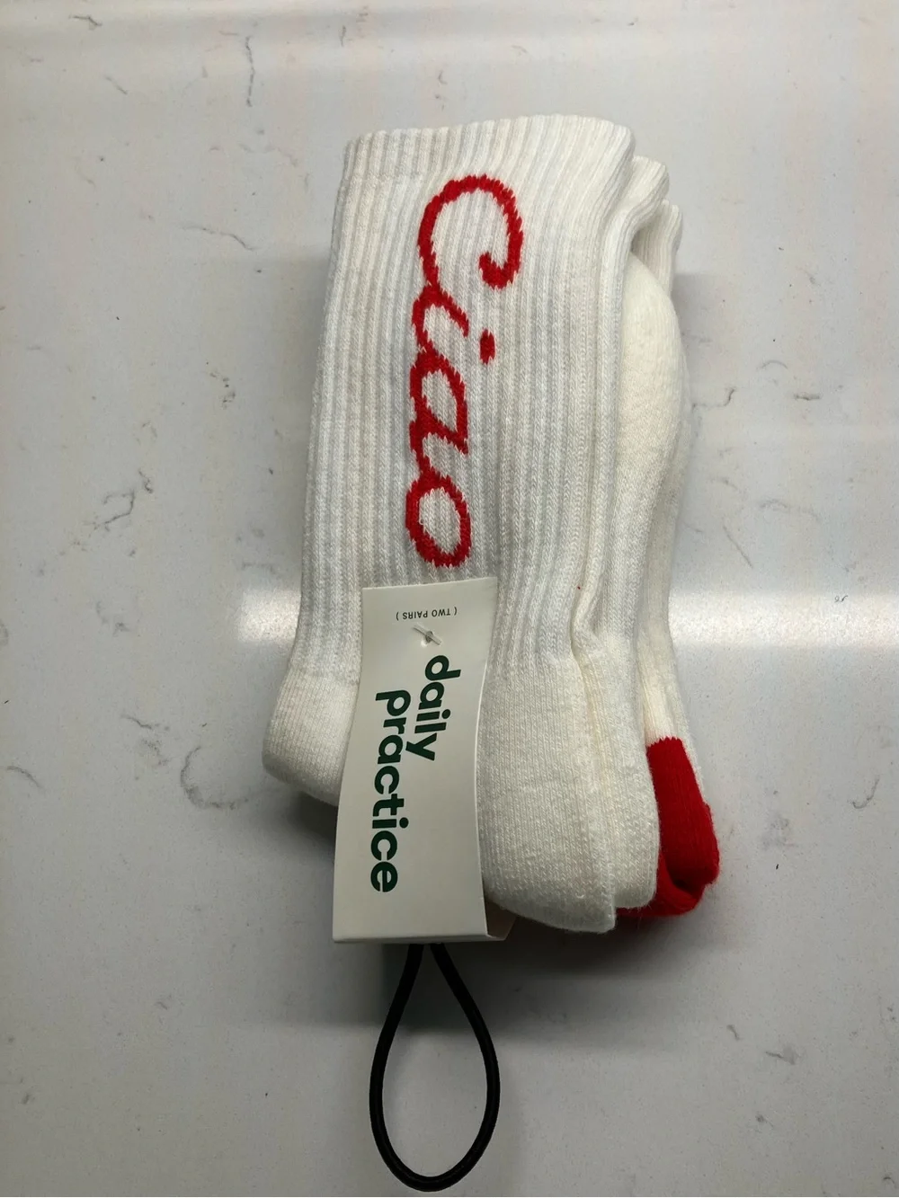 Anthropologie Graphic Text Socks CIAO - set of 2 NWT